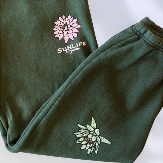 Live in the Sunshine Sweatpants - Forest Green-8