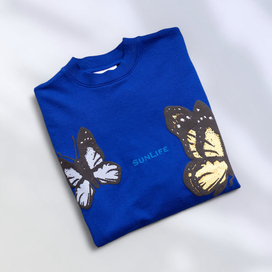 Butterfly Crewneck - Blue-6