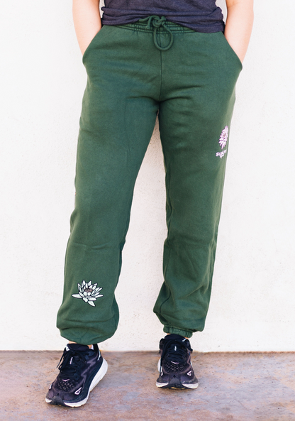 Live in the Sunshine Sweatpants - Forest Green