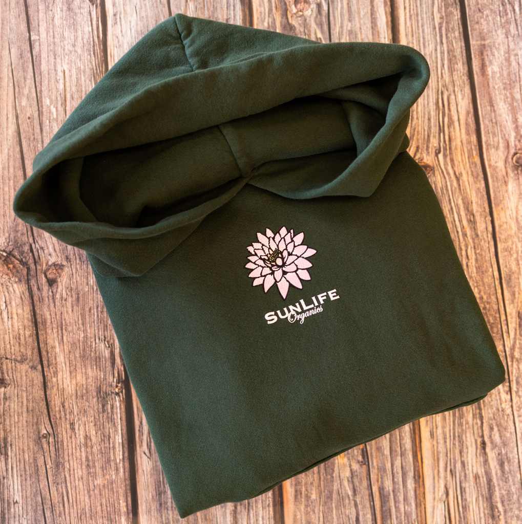 Live in the Sunshine Hoodie - Forest Green