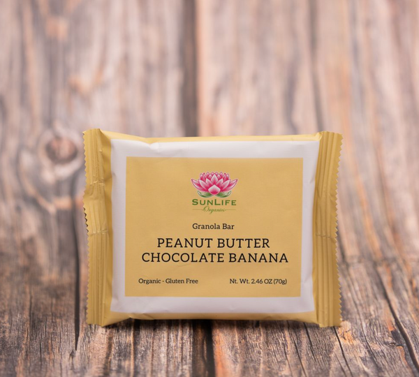 SunLife Organics Granola Bars - Peanut Butter Chocolate Banana (pack of 5)
