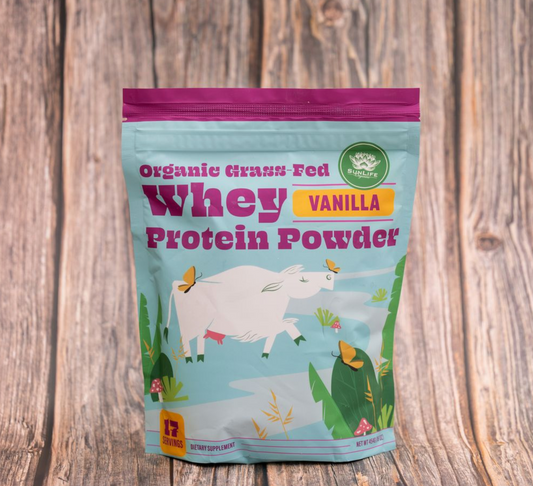 Organic Grass-Fed Whey Protein Powder - Vanilla-
