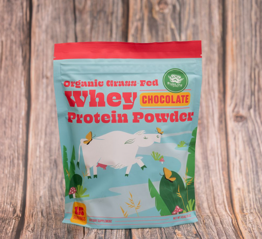 Organic Grass-Fed Whey Protein Powder - Chocolate-