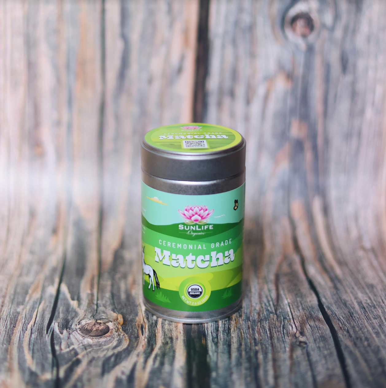 SunLife Matcha Tin -100% Organic Ceremonial Grade Matcha