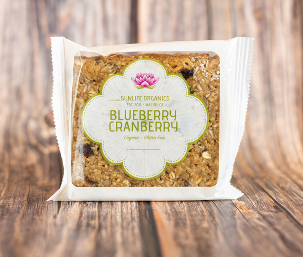 SunLife Organics Granola Bars - Blueberry Cranberry (pack of 5)